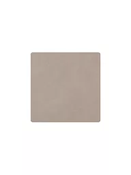 LIND DNA | Sottobicchiere in pelle quadrato 10x10 cm Caviar | Grigio chiaro