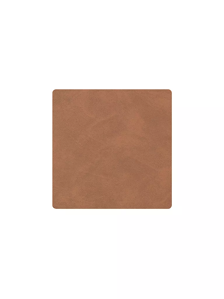 LIND DNA | Sottobicchiere in pelle quadrato Nupo 10x10cm Marrone | Marrone