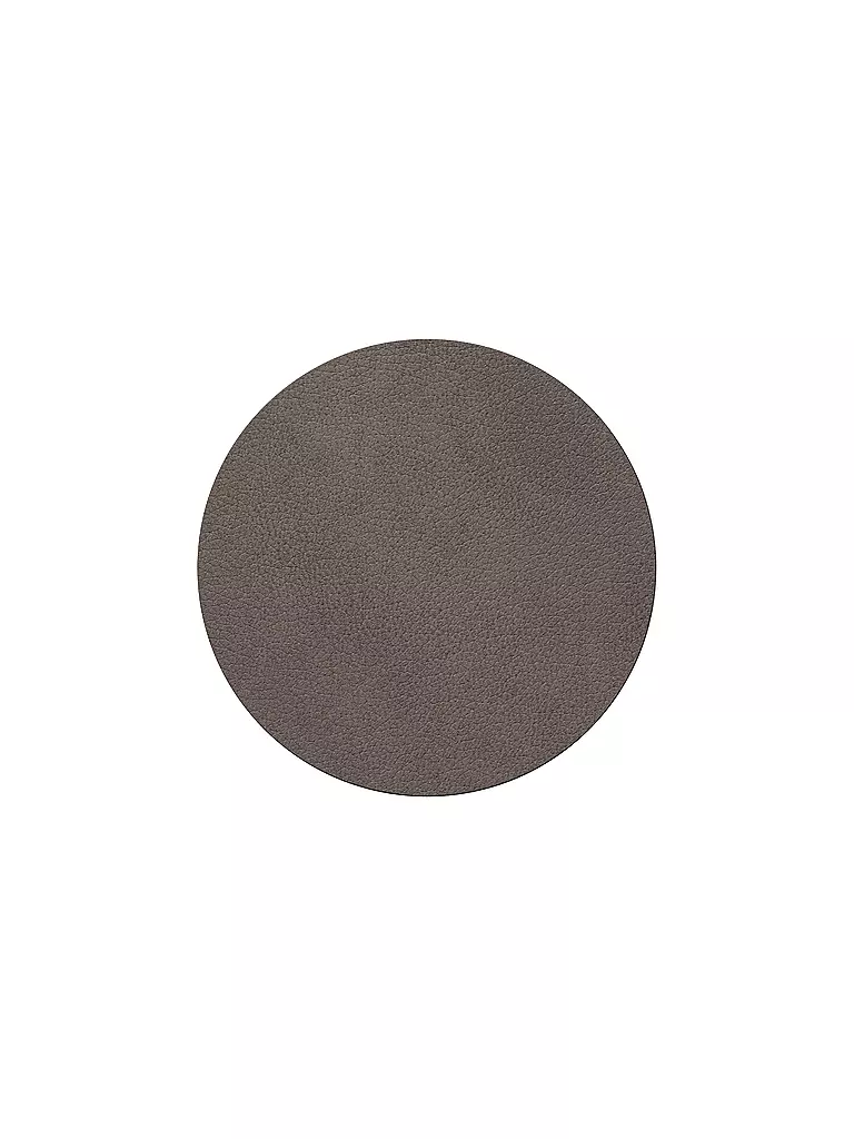 LIND DNA | Sottobicchiere in pelle rotondo 10 cm Caviar | Marrone