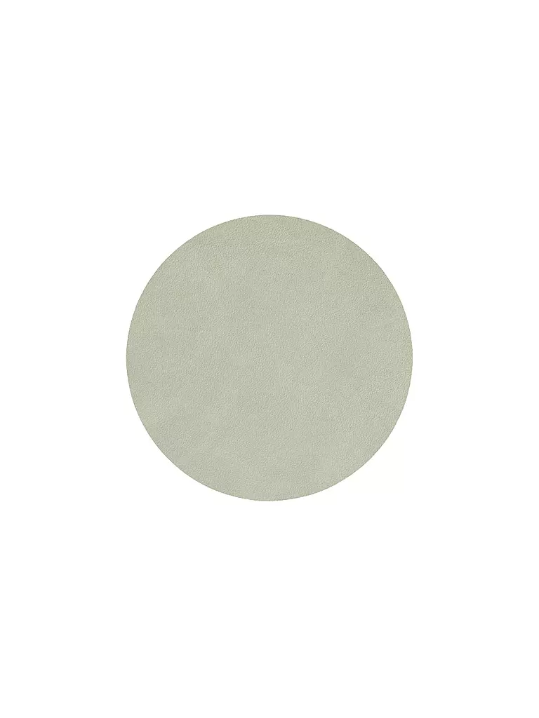 LIND DNA | Sottobicchiere in pelle rotondo 10 cm Verde oliva | Oliva