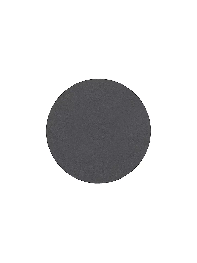 LIND DNA | Sottobicchiere in pelle rotondo Nupo 10cm Antracite | Grigio