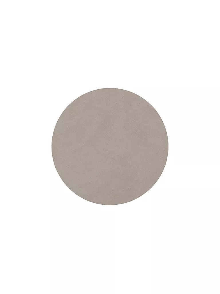 LIND DNA | Sottobicchiere in pelle rotondo Nupo 10cm Grigio chiaro | Grigio chiaro