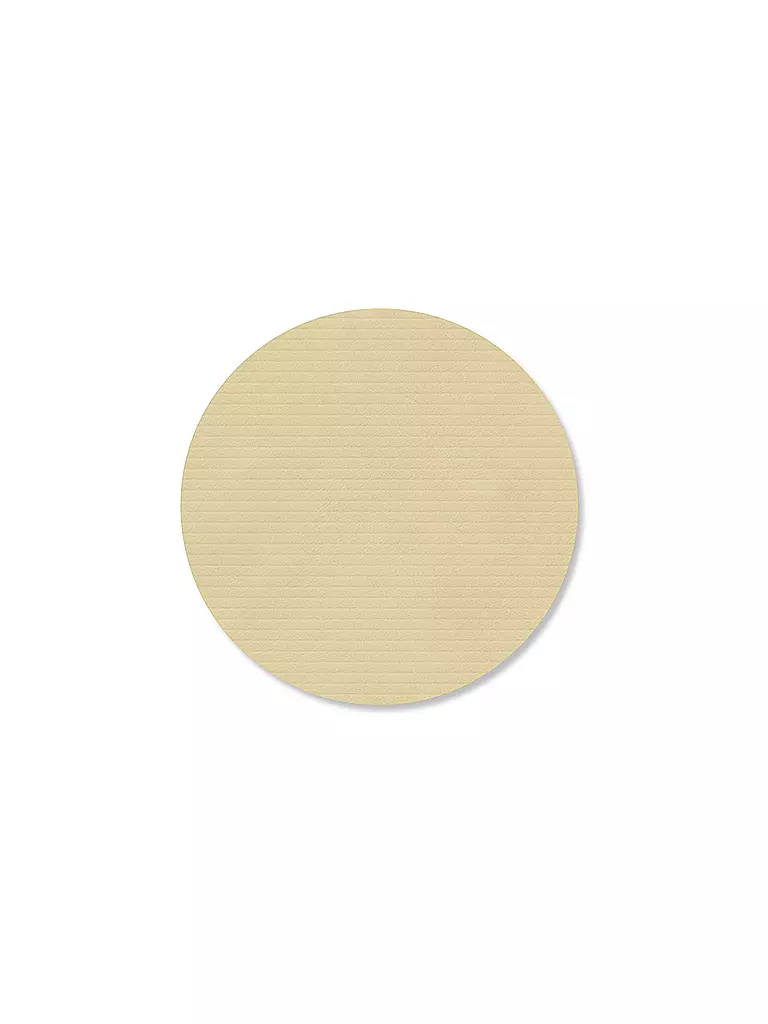 LIND DNA | Sottobicchiere in vetro 10 cm CORDUROY ROTONDO Lemon Sorbet | Beige