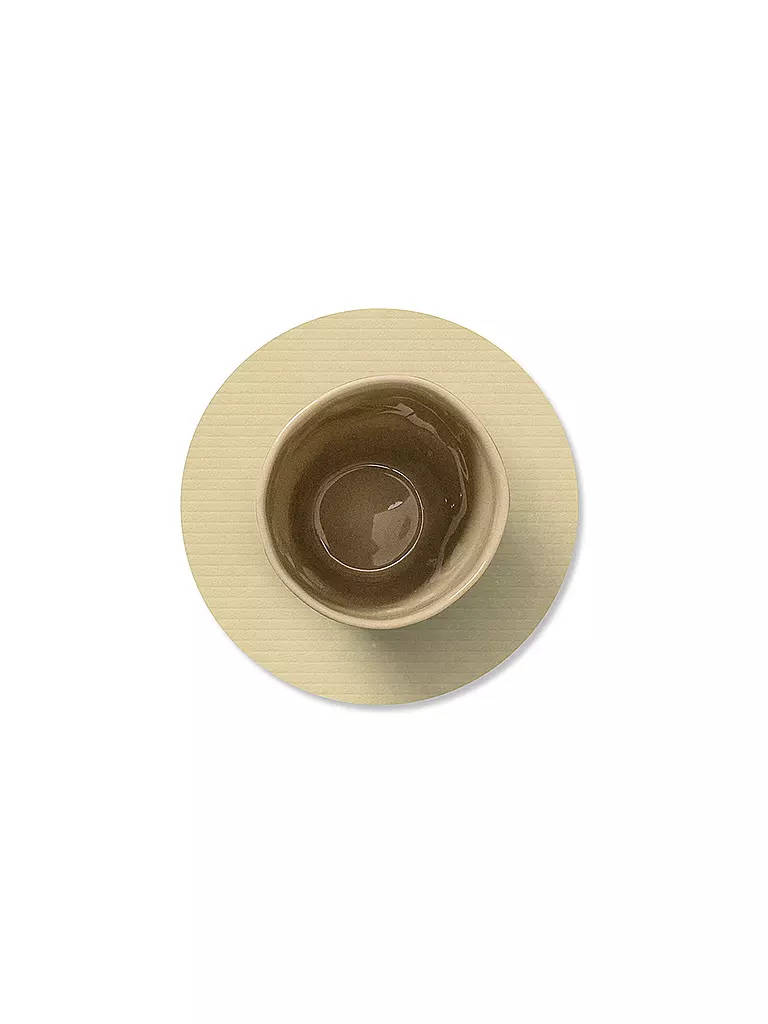 LIND DNA | Sottobicchiere in vetro 10 cm CORDUROY ROTONDO Lemon Sorbet |