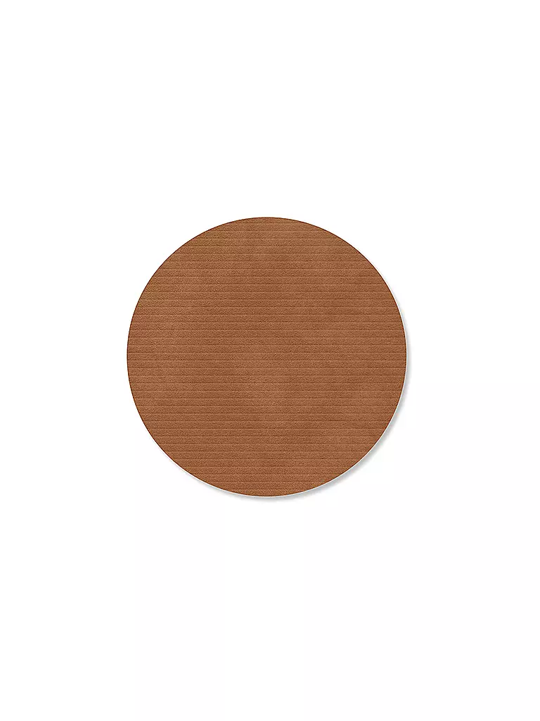 LIND DNA | Sottobicchiere in vetro 10 cm CORDUROY ROTONDO Nature | Marrone