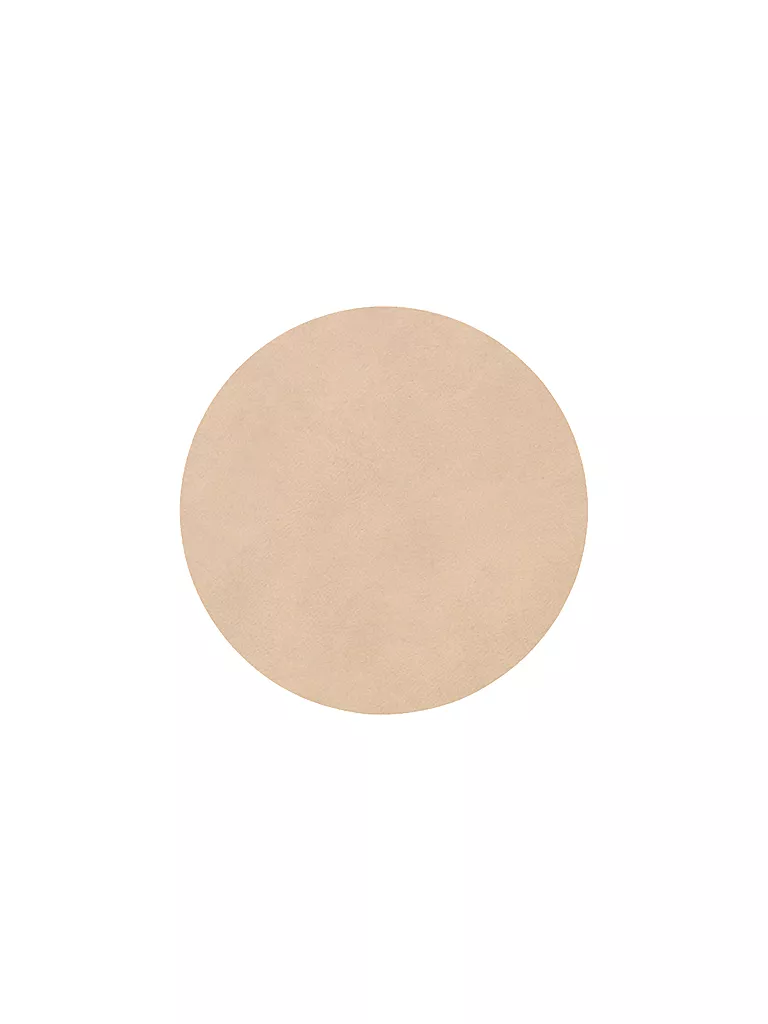 LIND DNA | Sottobicchiere rotondo in pelle Nupo 10cm Sabbia | Cammello