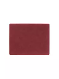 LIND DNA | Tavola da pranzo in pelle "Nupo" 35x45cm (Verde Oliva) | Rosso