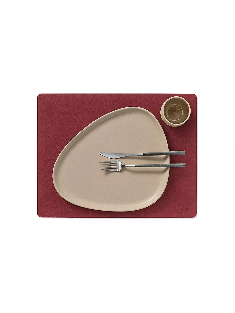 LIND DNA | Tischset SQUARE 35x45cm Nupo Eckig Red  | Rosso