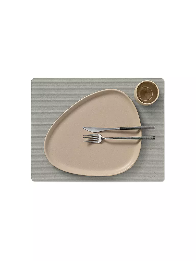 LIND DNA | Tovaglietta 35x45cm CORDUROY ANGOLARE Grigio Chiaro | Grigio chiaro