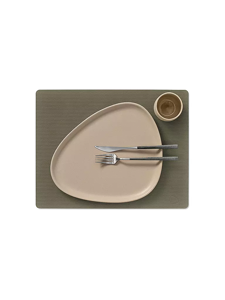 LIND DNA | Tovaglietta 35x45cm CORDUROY ANGOLARE Verde Militare | Verde scuro