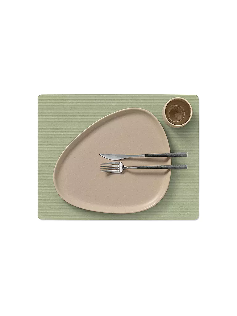 LIND DNA | Tovaglietta 35x45cm CORDUROY ANGOLARE Verde Oliva | Oliva