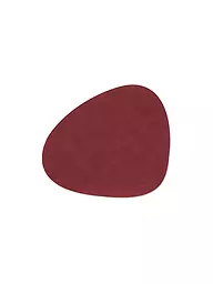 LIND DNA | Tavola in pelle "Nupo" 37x44cm (Verde oliva) | Rosso