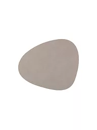 LIND DNA | Tavola in pelle "Nupo" 37x44cm (Verde oliva) | Grigio chiaro