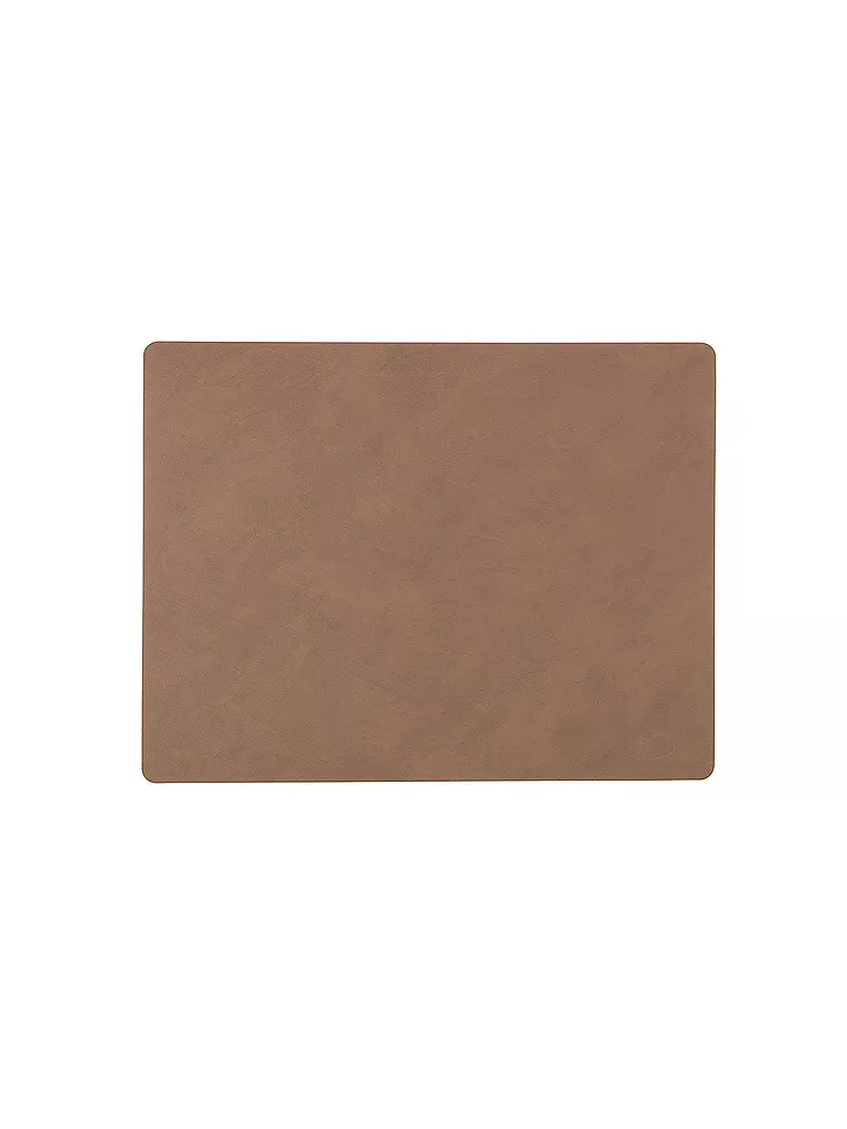 LIND DNA | Tovaglietta in pelle "Nupo" rettangolare 35x45 cm | Marrone