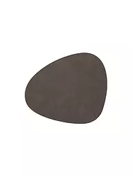 LIND DNA | Tovaglietta in pelle "Nupo" ovale 37x44 cm | Marrone