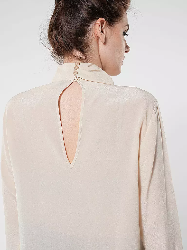 LIU JO | Seidenbluse TUNICA DRAPPEGGIATA | Beige