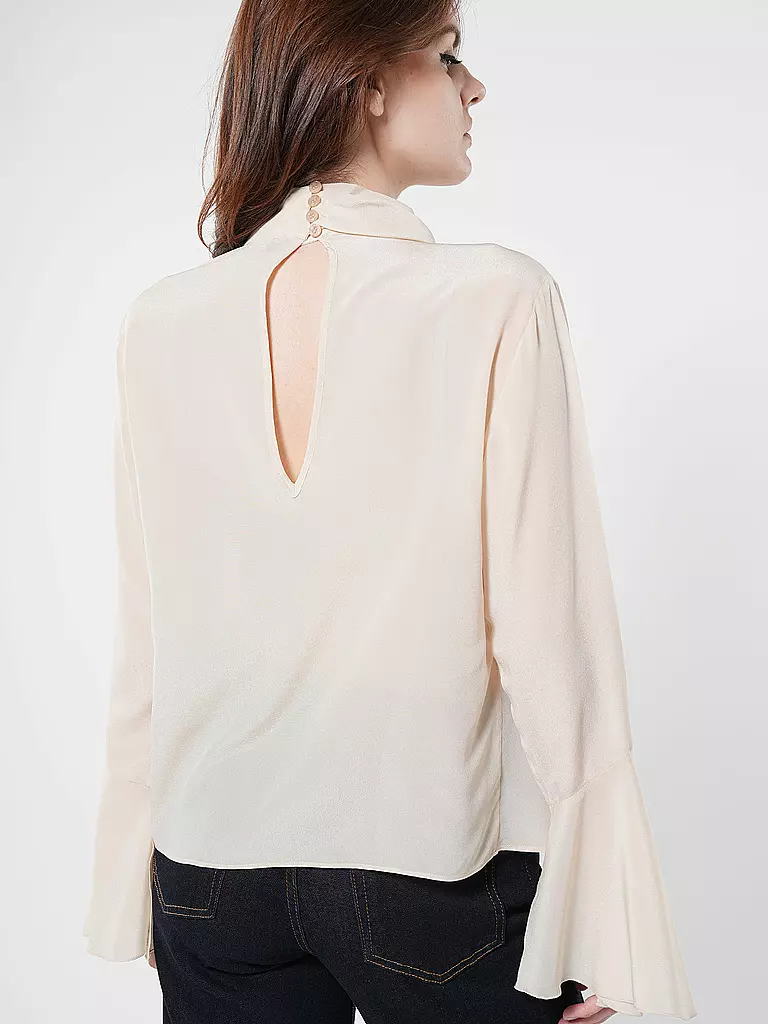 LIU JO | Seidenbluse TUNICA DRAPPEGGIATA | Beige