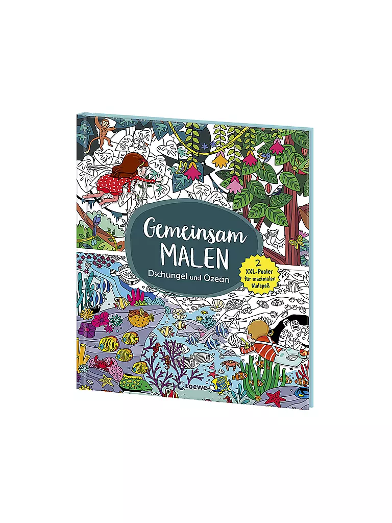 LOEWE VERLAG | Buch - Gemeinsam malen - Dschungel und Ozean | Senza colore