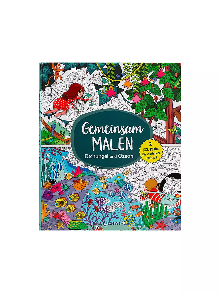 LOEWE VERLAG | Buch - Gemeinsam malen - Dschungel und Ozean | Senza colore