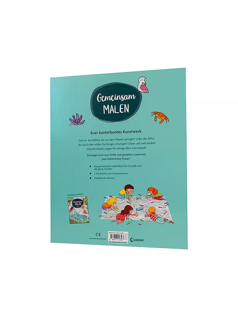 LOEWE VERLAG | Buch - Gemeinsam malen - Dschungel und Ozean | Senza colore