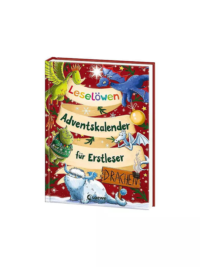 LOEWE VERLAG | Libro - Calendario dell'Avvento Leselöwen per giovani lettori - Draghi | Senza colore