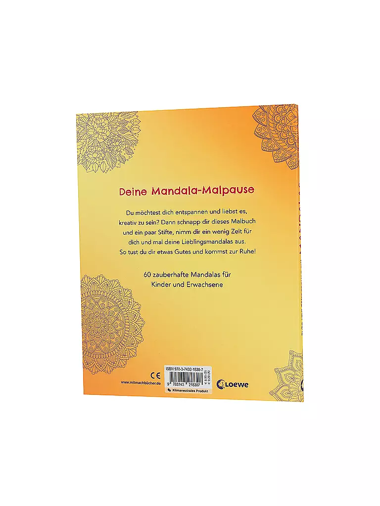 LOEWE VERLAG | Malbuch - Ruhe und Entspannung mit Mandalas  | Senza colore