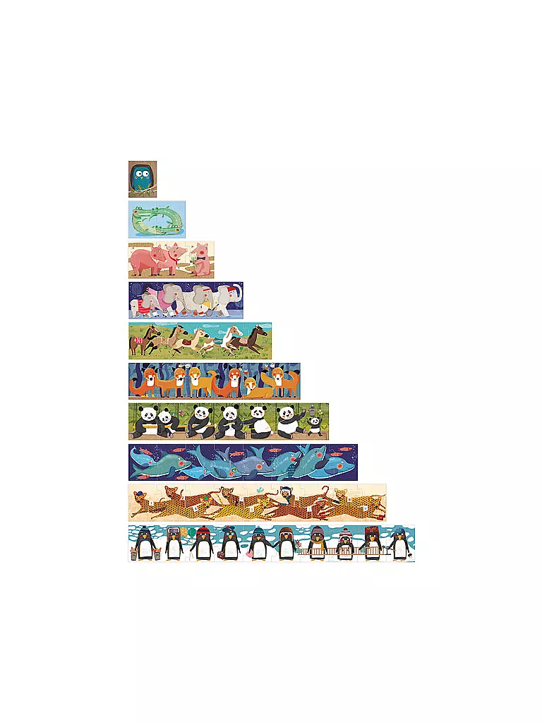 LONDJI | Puzzle 10 PINGUINS 55 Teile  | Multicolore