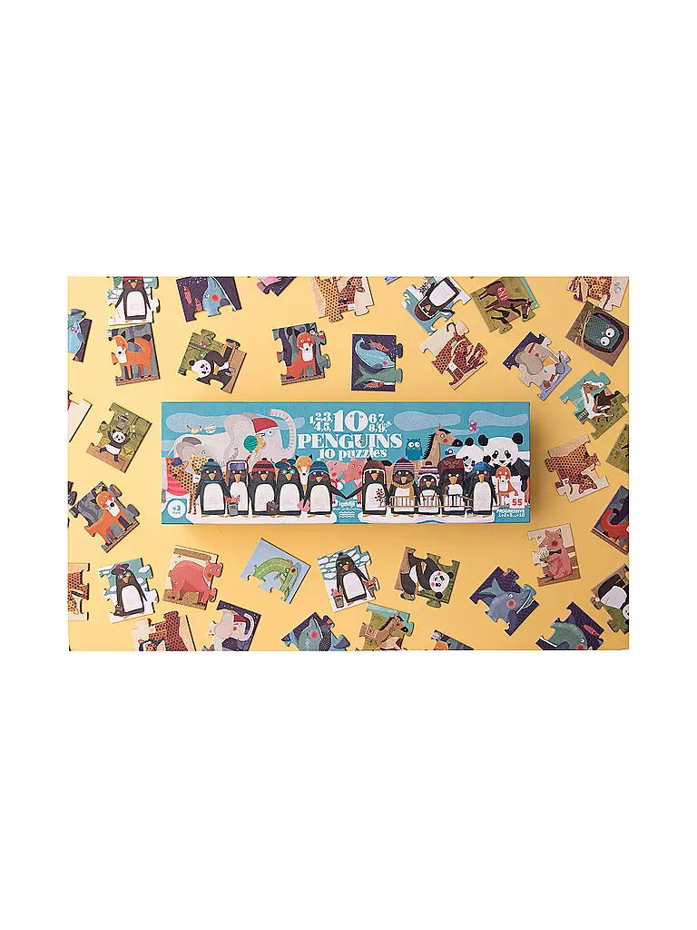 LONDJI | Puzzle 10 PINGUINS 55 Teile  | Multicolore