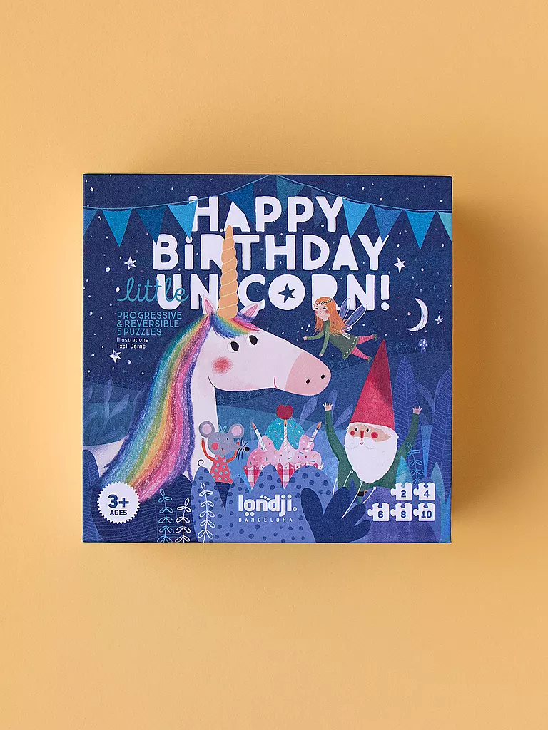 LONDJI | Puzzle HAPPY BIRTHDAY UNICORN | Multicolore