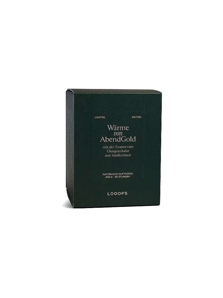 LOOOPS | Candela profumata 250g Calore di Abendgold | Verde scuro