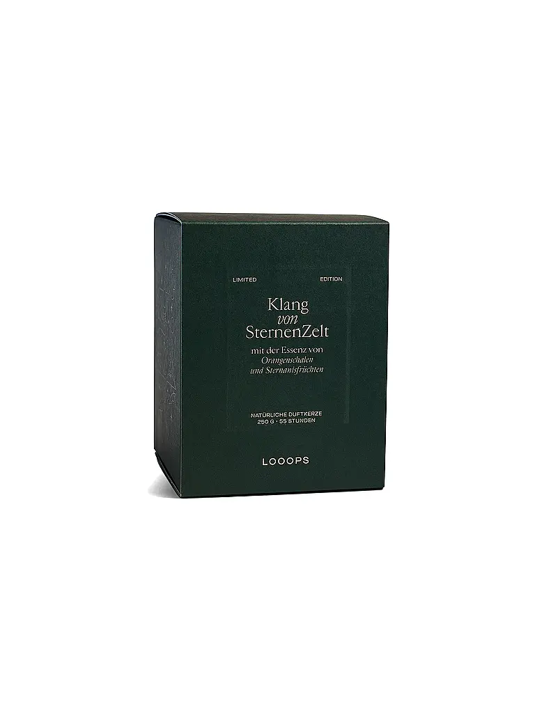LOOOPS | Candela profumata 250g Klang von Sternenzelt | Verde scuro