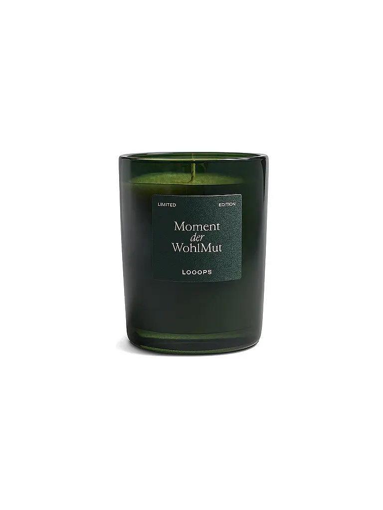 LOOOPS | Candela profumata 250g MOMENTO DI BENESSERE | Verde scuro
