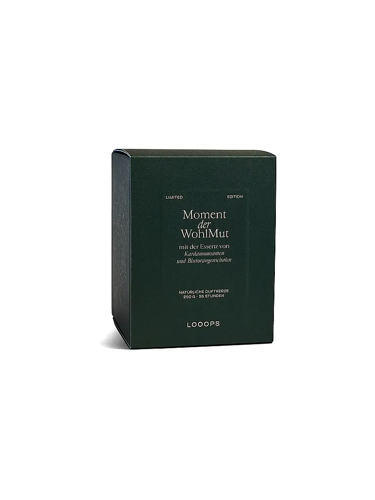 LOOOPS | Candela profumata 250g MOMENTO DI BENESSERE | Verde scuro