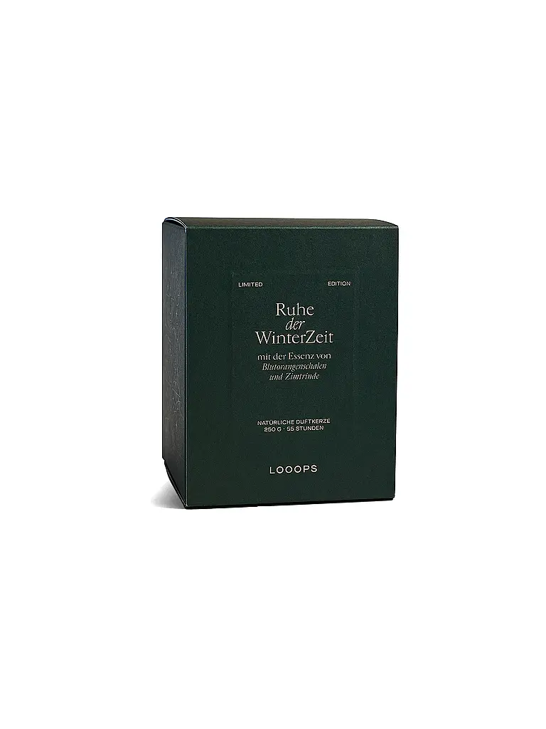 LOOOPS | Candela profumata 250g Ruhe der Winterzeit | Verde scuro