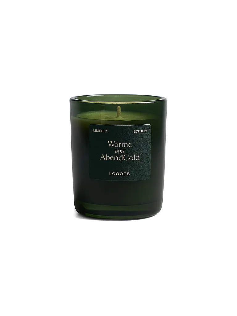 LOOOPS | Candela profumata 75g Calore di Abendgold | Verde scuro