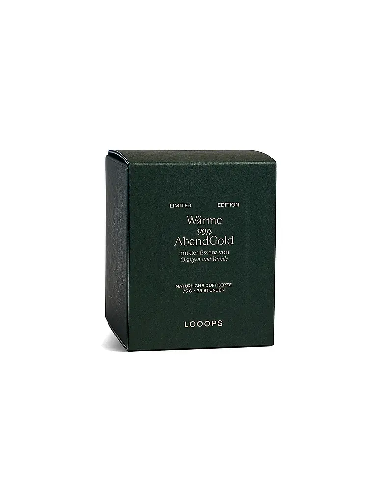 LOOOPS | Candela profumata 75g Calore di Abendgold | Verde scuro