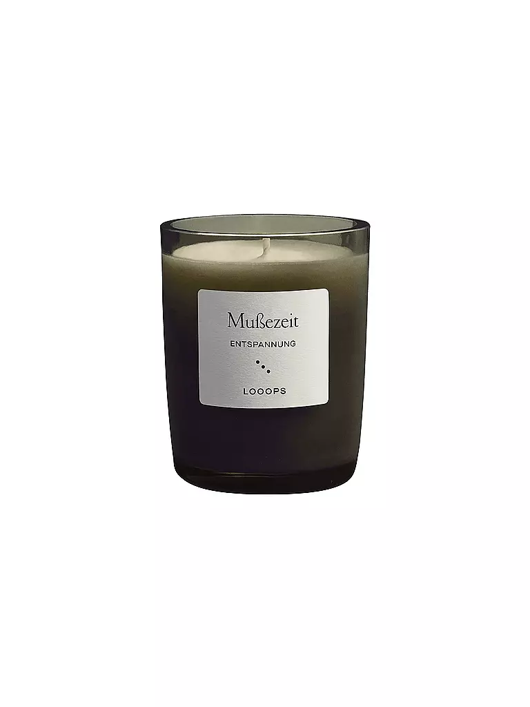LOOOPS | Candela profumata 75g MUSSEZEIT | Verde scuro