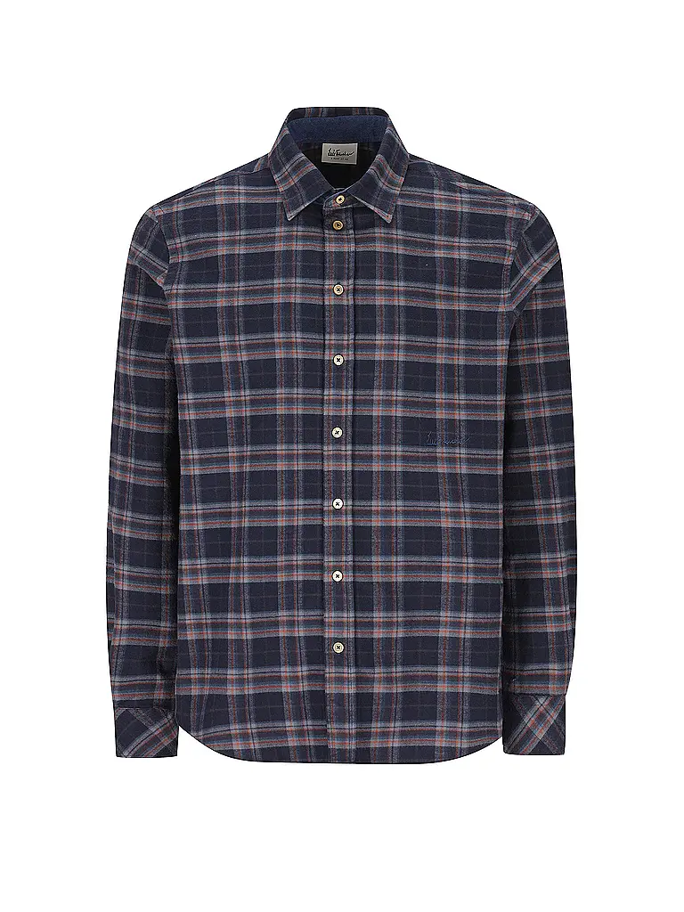 LUIS TRENKER | Camicia tradizionale LUBODO | Blu scuro