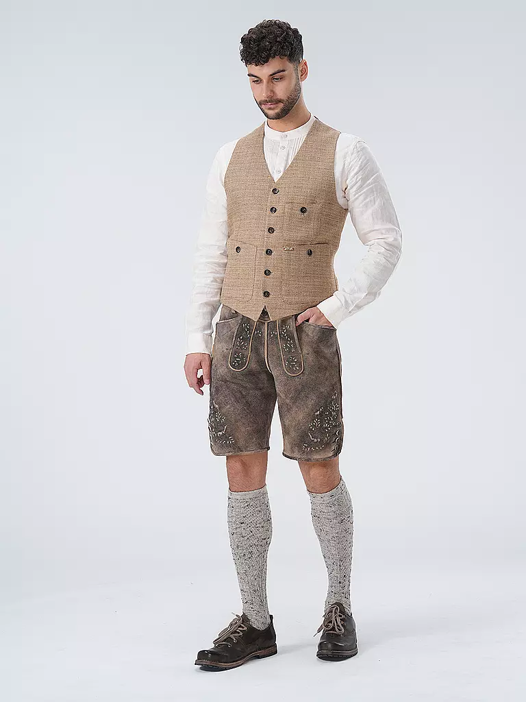 LUIS TRENKER | Gilet tradizionale LUSEBA | Cammello