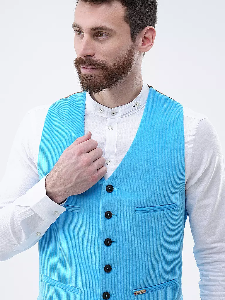 LUIS TRENKER | Gilet tradizionale LUSEBASTIAN | Blu chiaro