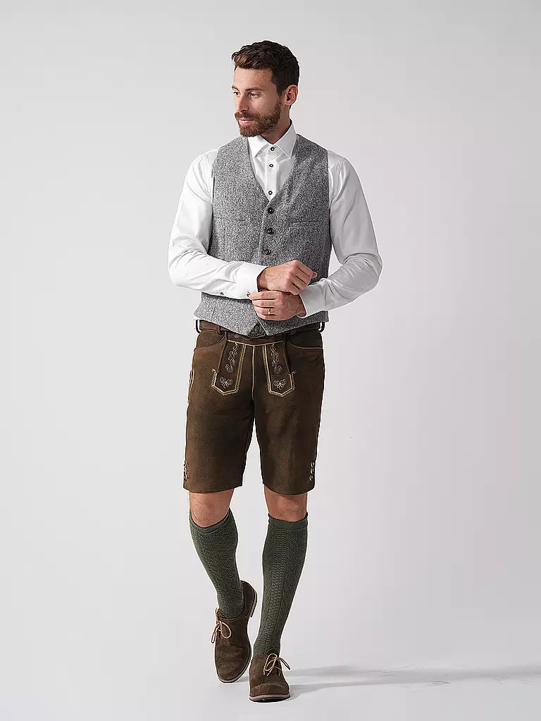 LUIS TRENKER | Gilet tradizionale LUSEBASTIAN | Grigio chiaro
