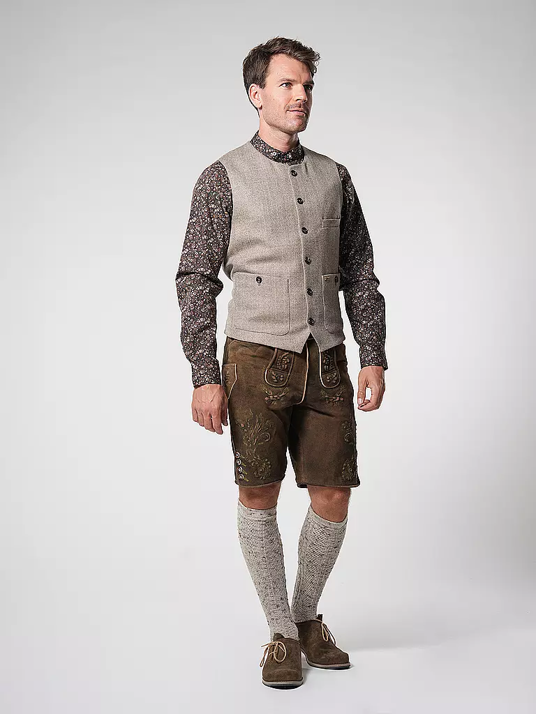 LUIS TRENKER | Gilet tradizionale LUSVEN | Marrone chiaro