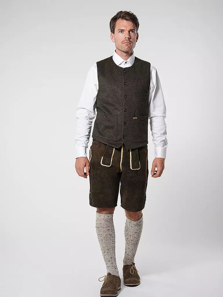 LUIS TRENKER | Gilet tradizionale | Oliva