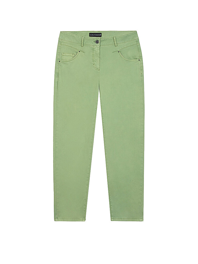 Jeans Straight Fit 7/8 verde 36