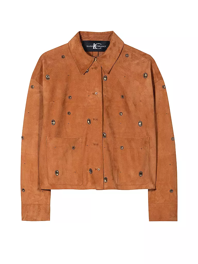 LUISA CERANO | Giacca in pelle | Arancione