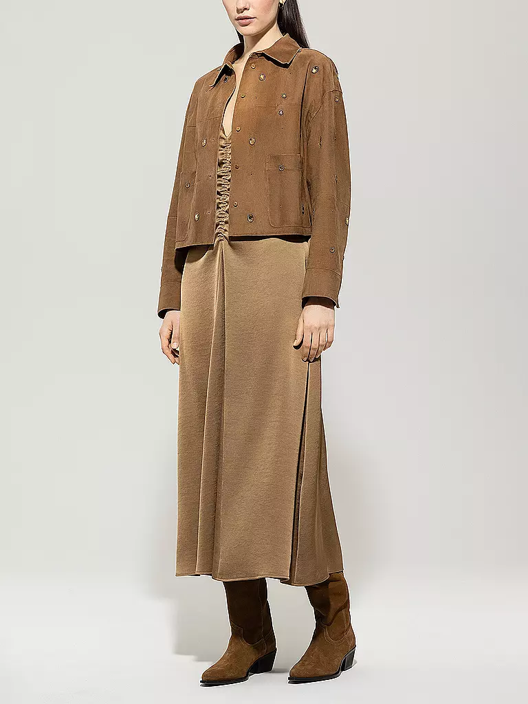 LUISA CERANO | Giacca in pelle | Marrone