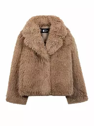 LUISA CERANO | Giacca in pelliccia sintetica | Marrone chiaro