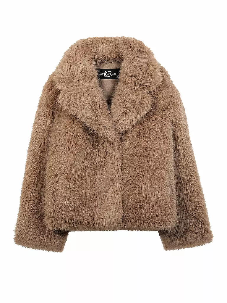 LUISA CERANO | Giacca in pelliccia sintetica | Marrone chiaro