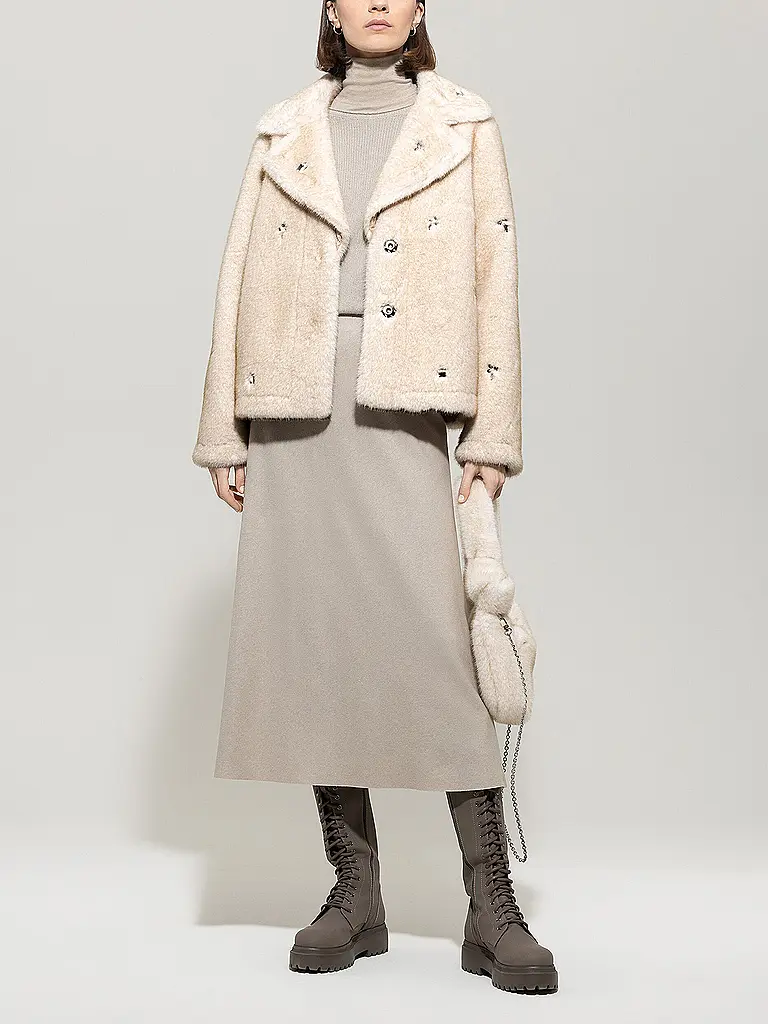 LUISA CERANO | Giacca in pelliccia sintetica | Beige