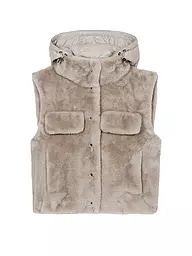 LUISA CERANO | Gilet in finta pelliccia | Beige